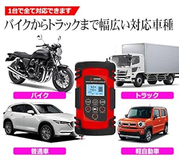 Amazon.co.jp: バッテリー充電器 車 12v 24v パルス充電対応